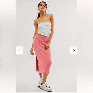 FREE PEOPLE Golden Hour Midi Skirt NWT